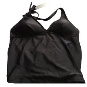 Spiegal size 12 black halter Tankini lightly padded great separate